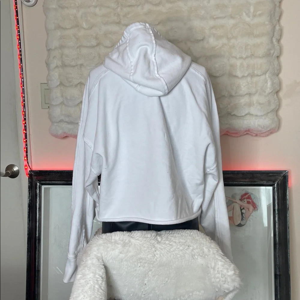 LG White Hoodie with Black Drawstrings - Picture 4 of 12